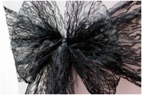 Black Lace Chair Bow