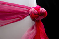 Knotted Pink Chair Tie