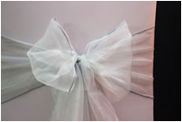 Soft Grey Chair Bow