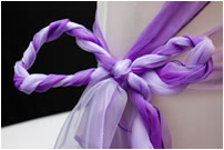 Purple Plait Chair Tie