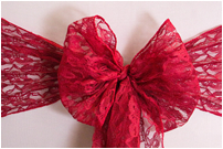 Red Lace Chair Tie