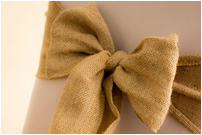 Hessian Chair Bow